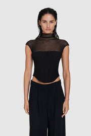 High Neck Corset Top